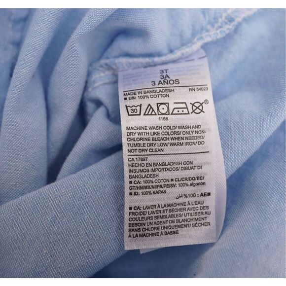 Old Navy Toddler Boys Chambray Blue Button Up - Picture 6 of 6